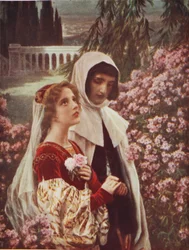 Dante et Béatrice dans le jardin